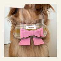 HKM-3449021 Maillard Puppy Bow Bib – Adjustable Pet Collar for Small to Extra-Large Dogs
