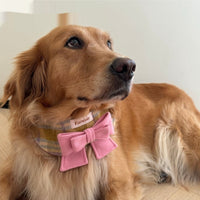 HKM-3449021 Maillard Puppy Bow Bib – Adjustable Pet Collar for Small to Extra-Large Dogs