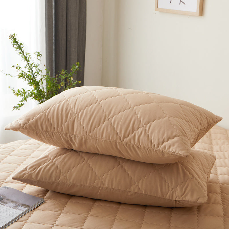 HKM-344915 Antibacterial Pure Cotton Quilted Pillow Protective Cover – Available in Multiple Colors