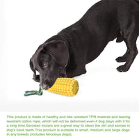 HKM-3450045 Durable Squeaky Corn Stick Dog Chew Toy for Small to Large Breeds