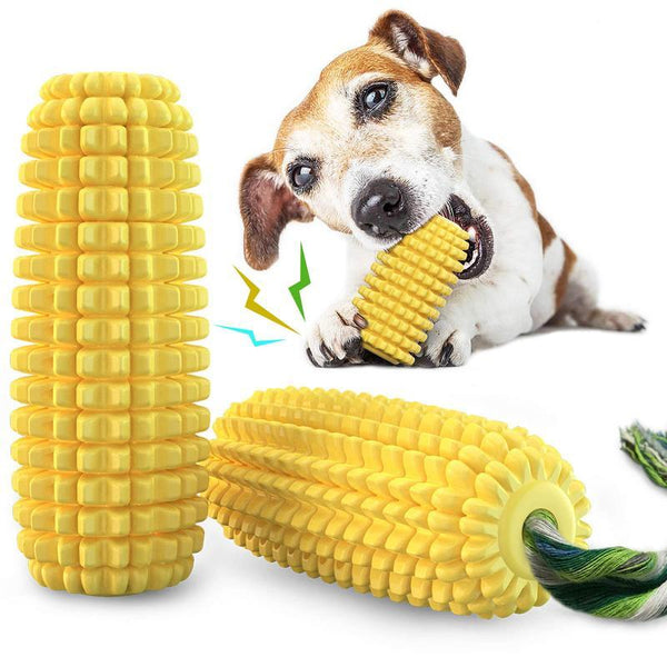 HKM-3450045 Durable Squeaky Corn Stick Dog Chew Toy for Small to Large Breeds