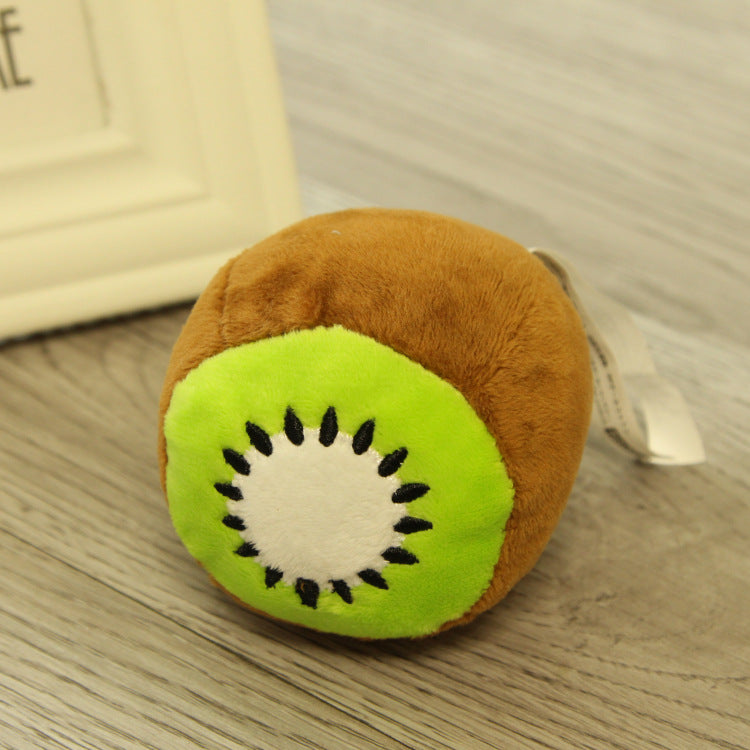 HKM-3451069 Plush Fruit and Vegetable Dog and Cat Toy - Soft, Cuddly Pet Plaything