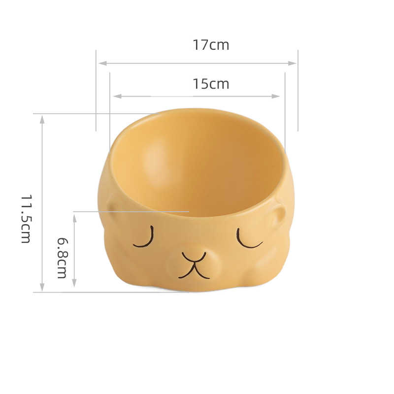 HKM-3451581 Creative Ceramic Bear Pet Bowl for Cats ¨C 160ml & 280ml Options