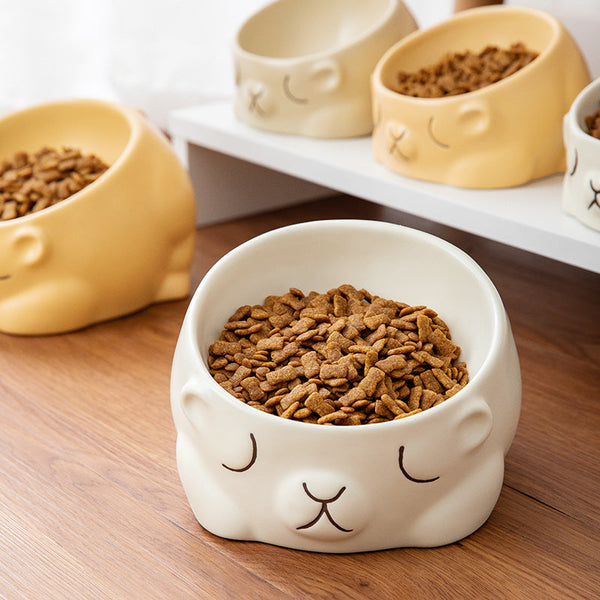 HKM-3451581 Creative Ceramic Bear Pet Bowl for Cats ¨C 160ml & 280ml Options