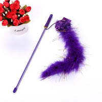 HKM-3452221 Colorful Plush Cat Teaser Stick with Ringing Paper Ball - 30cm Length