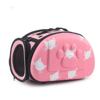 HKM-3453629 Cat Pattern Single Shoulder Pet Carrier Bag - Medium to Soft EVA, Ventilated Design for Pets Up to 15 kg