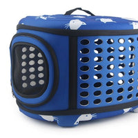 HKM-3453629 Cat Pattern Single Shoulder Pet Carrier Bag - Medium to Soft EVA, Ventilated Design for Pets Up to 15 kg