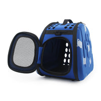 HKM-3453629 Cat Pattern Single Shoulder Pet Carrier Bag - Medium to Soft EVA, Ventilated Design for Pets Up to 15 kg