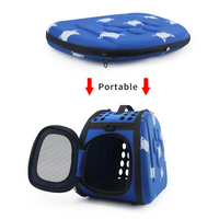 HKM-3453629 Cat Pattern Single Shoulder Pet Carrier Bag - Medium to Soft EVA, Ventilated Design for Pets Up to 15 kg