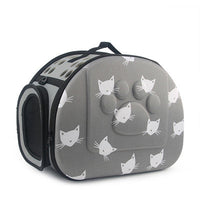 HKM-3453629 Cat Pattern Single Shoulder Pet Carrier Bag - Medium to Soft EVA, Ventilated Design for Pets Up to 15 kg