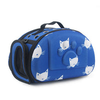 HKM-3453629 Cat Pattern Single Shoulder Pet Carrier Bag - Medium to Soft EVA, Ventilated Design for Pets Up to 15 kg