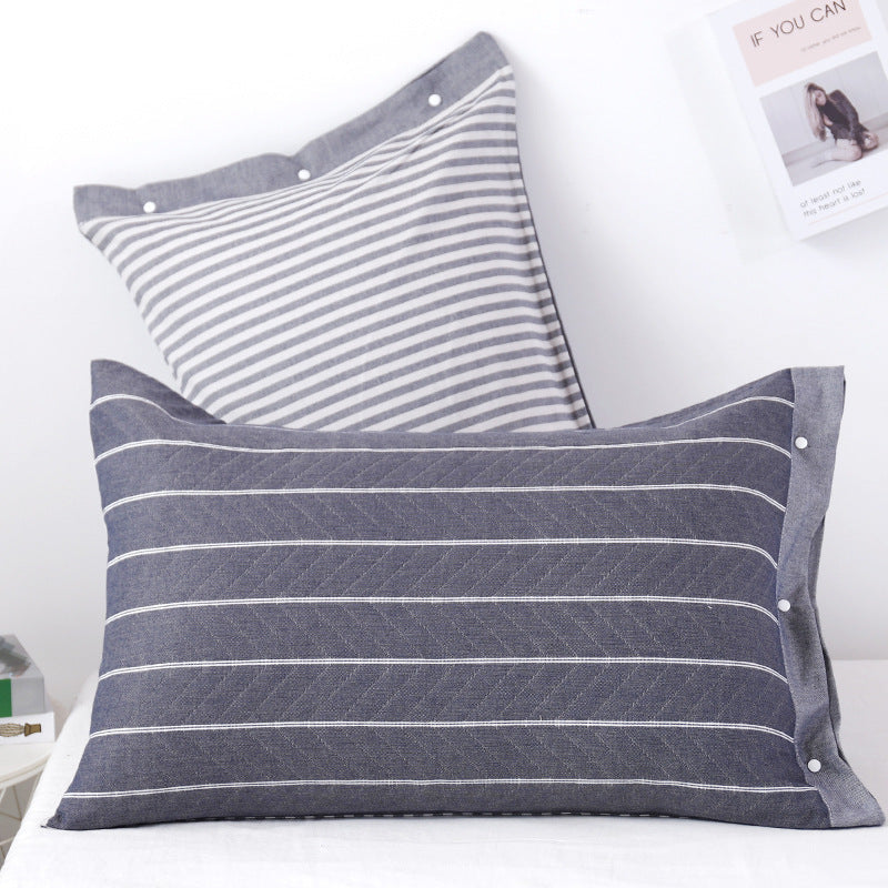HKM-345491 Three-Layer Soft Cotton Pillowcase in Modern European Style