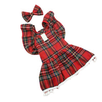 HKM-3455549 Festive Pet Christmas Skirts with Bow Ties and Head Flowers in Various Styles and Sizes