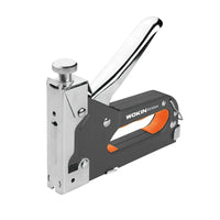 HKM-345619 Heavy-Duty 3-Way Staple Gun for Industrial Use, Compatible with Various Staples, 200 Nails Included