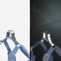 HKM-3456445 Lightweight Scalable Reflective Dog Traction Rope with Chest Strap - Multiple Colors Available