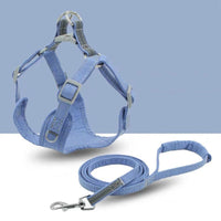 HKM-3456445 Lightweight Scalable Reflective Dog Traction Rope with Chest Strap - Multiple Colors Available
