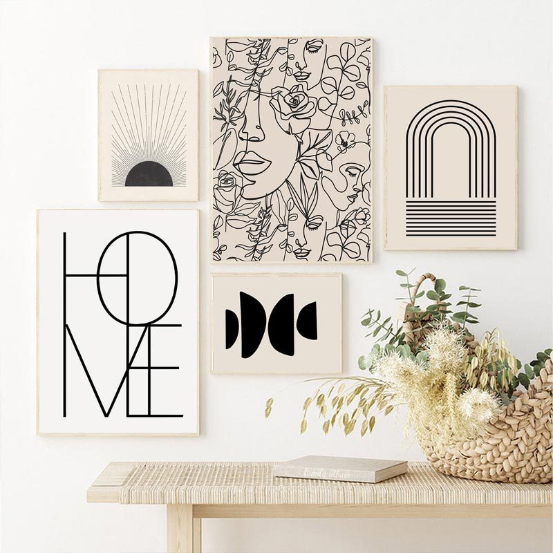 HKM-345683 Abstract Bohemian Canvas Art Print for Living Room Decoration, Available in Multiple Sizes