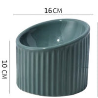 HKM-3457341 Ceramic Pet Bowl with Elevated Design for Cats and Dogs - 17x14cm