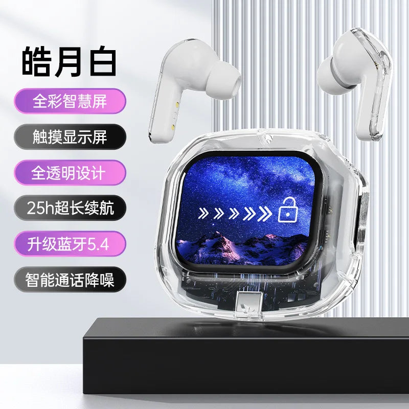 HKM-345747 AirMAX A9Pro In-Ear Bluetooth Headset with Transparent LCD Screen and Long Battery Life