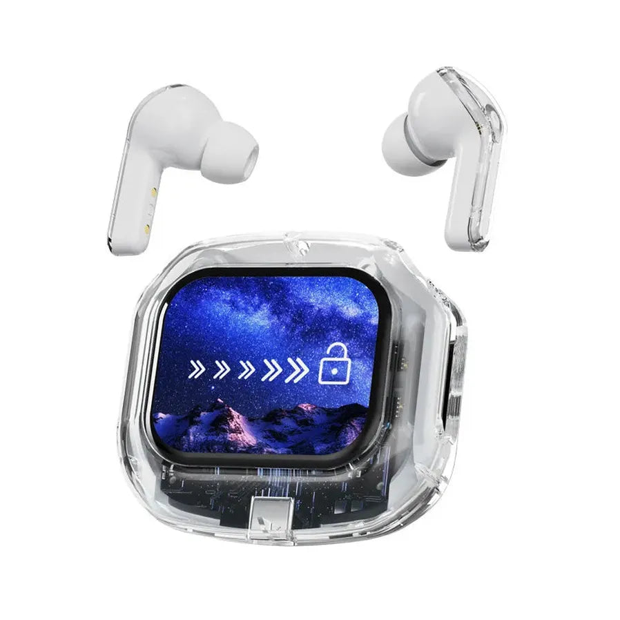 HKM-345747 AirMAX A9Pro In-Ear Bluetooth Headset with Transparent LCD Screen and Long Battery Life