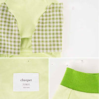 HKM-3457725 Soft Knitted Pet Shirt for Small Dogs in Swan Blue, Matcha Green, and Chocolate