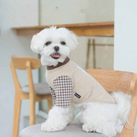 HKM-3457725 Soft Knitted Pet Shirt for Small Dogs in Swan Blue, Matcha Green, and Chocolate