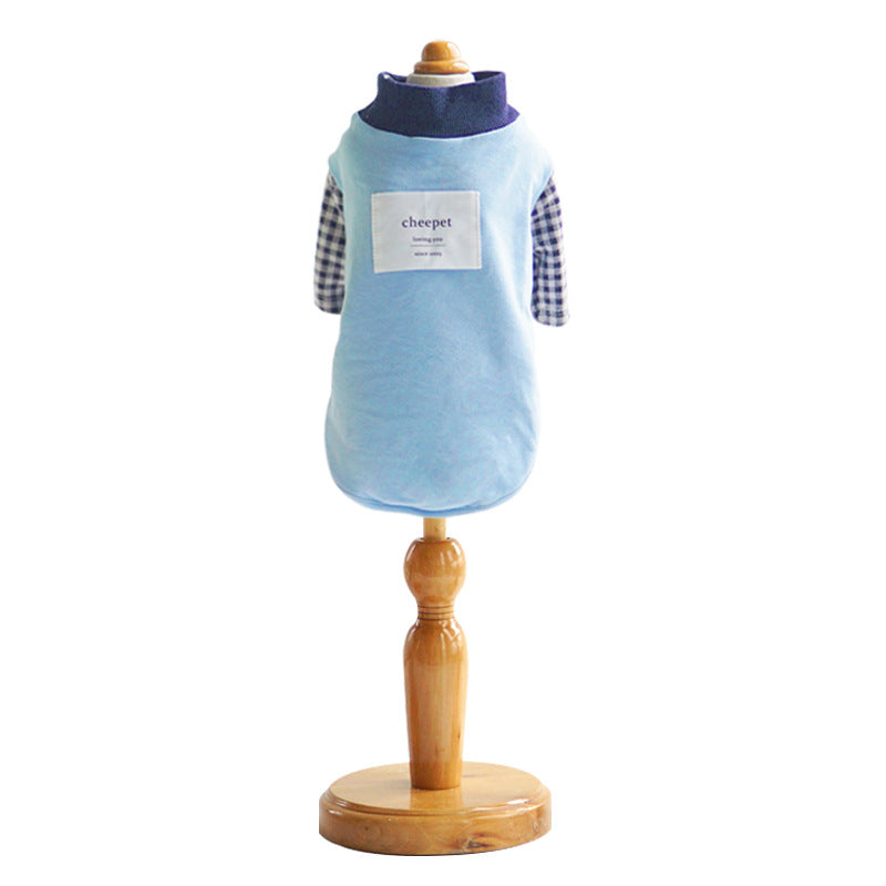HKM-3457725 Soft Knitted Pet Shirt for Small Dogs in Swan Blue, Matcha Green, and Chocolate