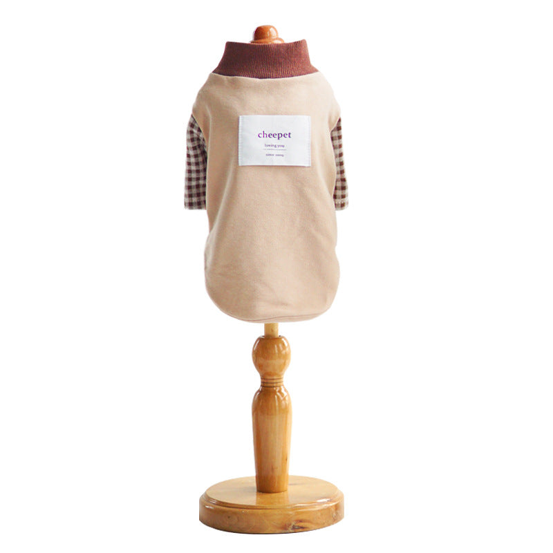 HKM-3457725 Soft Knitted Pet Shirt for Small Dogs in Swan Blue, Matcha Green, and Chocolate