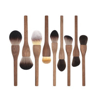 HKM-345811 Handcrafted Walnut Makeup Brush with Soft Man-Made Fiber Hair for Blush and Contouring