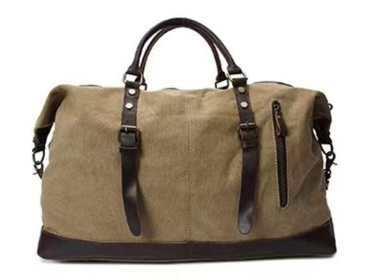 HKM-3459389 Large Capacity Canvas Casual Travel Messenger Bag in Various Colors
