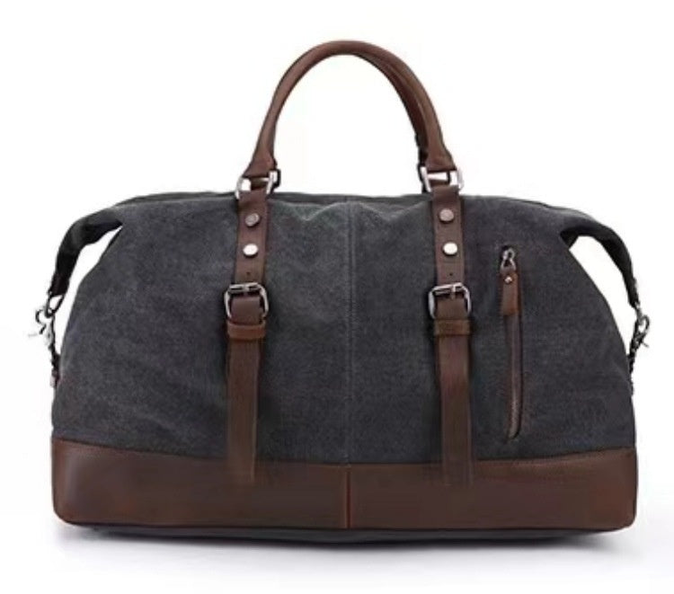 HKM-3459389 Large Capacity Canvas Casual Travel Messenger Bag in Various Colors