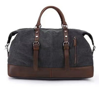 HKM-3459389 Large Capacity Canvas Casual Travel Messenger Bag in Various Colors