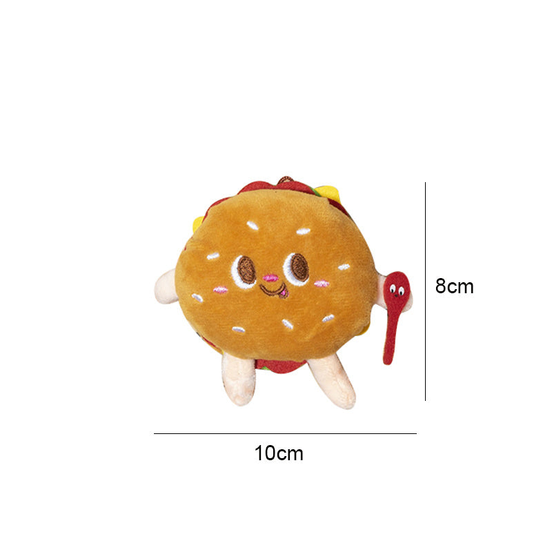 HKM-3460413 Chew-Friendly Cat Mint Hamburger & Chicken Leg Teething Toy for Kittens