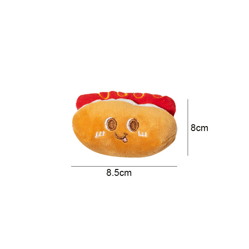 HKM-3460413 Chew-Friendly Cat Mint Hamburger & Chicken Leg Teething Toy for Kittens