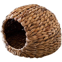 HKM-3461181 Natural Handmade Straw Cat Nest - Breathable, Rustic Design, Water Hyacinth Material