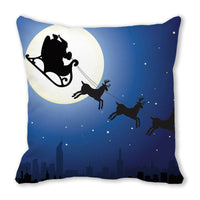 HKM-346131 Christmas Elk Series Modern Printed Pillowcase 45x45cm in Various Colors