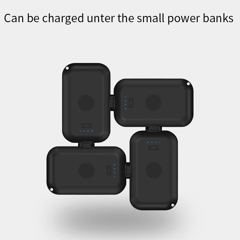 HKM-346131 Mini Capsule Magnetic Charging Power Bank with LED Flashlight - 8000 mAh Capacity, Universal Fit