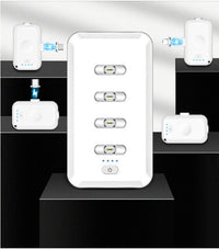 HKM-346131 Mini Capsule Magnetic Charging Power Bank with LED Flashlight - 8000 mAh Capacity, Universal Fit