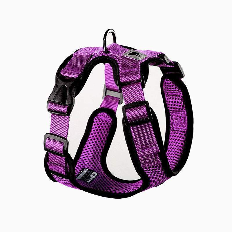 HKM-3462205 Reflective Mesh I-shaped Dog Chest Harness ¨C Breathable & Lightweight, Available in Multiple Colors
