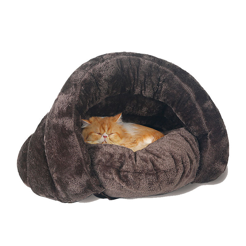 HKM-3462973 Removable and Washable Pet Nest for Cats and Dogs in Light Gray and Brown