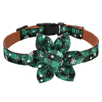 HKM-3464893 Christmas Plaid Bow Tie Dog Collar - Adjustable Red & Green Patterns in Various Sizes