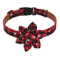 HKM-3464893 Christmas Plaid Bow Tie Dog Collar - Adjustable Red & Green Patterns in Various Sizes