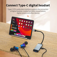 HKM-346643 4-in-1 USB 3.0 Docking Station Adapter for iPhone, iPad, and Laptop with PD Charging