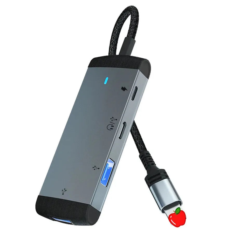 HKM-346643 4-in-1 USB 3.0 Docking Station Adapter for iPhone, iPad, and Laptop with PD Charging