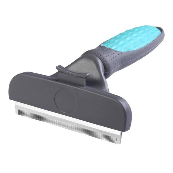 HKM-346643 Pet Hair Removal Comb for Cats and Dogs - Stainless Steel Grooming Brush in Green, Pink, and Blue