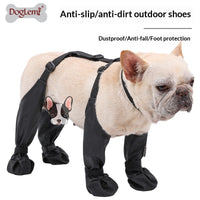 HKM-3467453 Outdoor Waterproof Pet Dog Shoes - Anti-Dirty Casual Footwear in Black, Size S, M, L