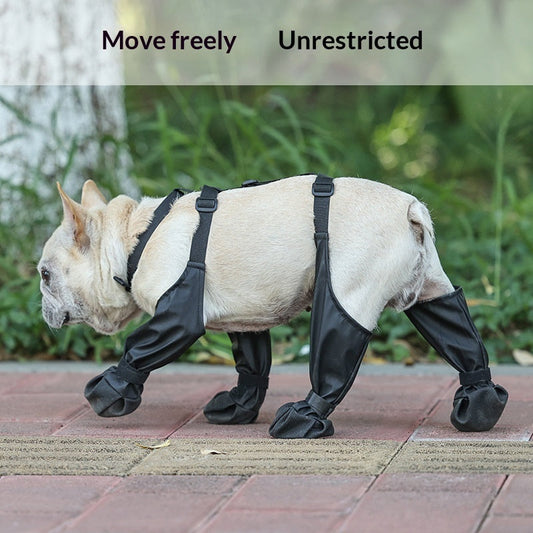 HKM-3467453 Outdoor Waterproof Pet Dog Shoes - Anti-Dirty Casual Footwear in Black, Size S, M, L