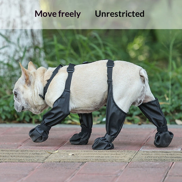 HKM-3467453 Outdoor Waterproof Pet Dog Shoes - Anti-Dirty Casual Footwear in Black, Size S, M, L