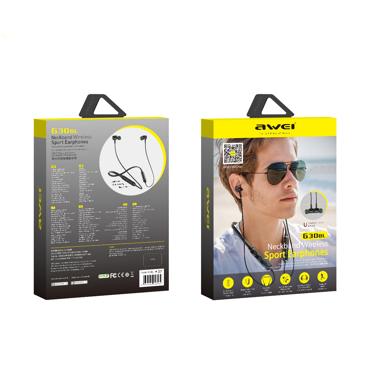 HKM-346771 Magnetic Neckband Bluetooth Headset with 200 Hours Standby Time