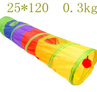 HKM-3467965 Extra Long Cat Tunnel - Foldable, Easy to Clean, 25 x 120 cm, Lightweight Design